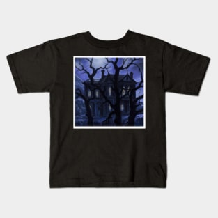 Spooky House at Night Kids T-Shirt